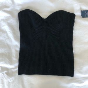 Abercrombie sweater material strapless top